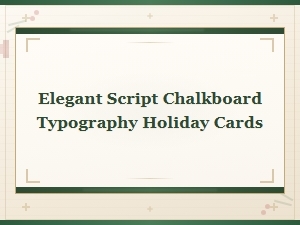 Elegant Script Chalkboard Holiday Cards